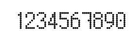 5×9数字点阵字体 ddN59AA1579