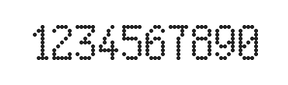 5×9数字点阵字体 ddN59AA1580