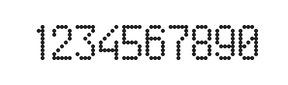 5×9数字点阵字体 ddN59AA1582