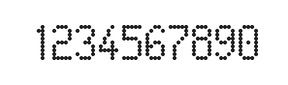5×9数字点阵字体 ddN59AA1583