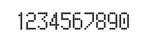 5×9数字点阵字体 ddN59AA1585