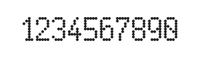 5×9数字点阵字体 ddN59AA1587