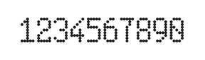 5×9数字点阵字体 ddN59AA1589