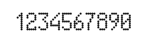 5×9数字点阵字体 ddN59AA1592