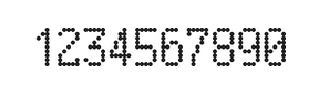 5×9数字点阵字体 ddN59AA1594