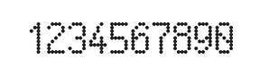 5×9数字点阵字体 ddN59AA1596