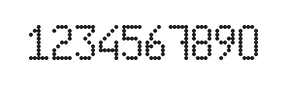 5×9数字点阵字体 ddN59AA1597