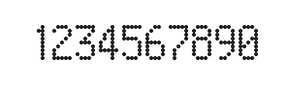 5×9数字点阵字体 ddN59AA1599