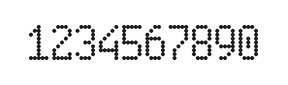 5×9数字点阵字体 ddN59AA1600