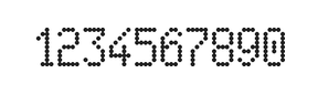 5×9数字点阵字体 ddN59AA1601