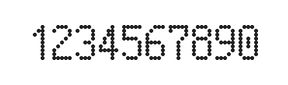 5×9数字点阵字体 ddN59AA1602
