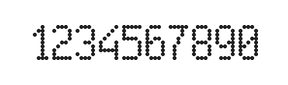 5×9数字点阵字体 ddN59AA1603