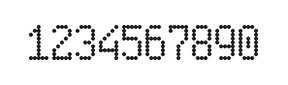 5×9数字点阵字体 ddN59AA1604