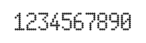 5×9数字点阵字体 ddN59AA1606