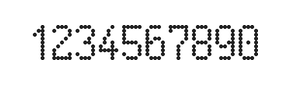 5×9数字点阵字体 ddN59AA1607