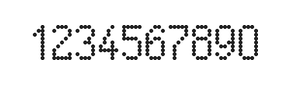5×9数字点阵字体 ddN59AA1612