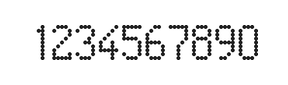 5×9数字点阵字体 ddN59AA1615