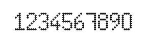 5×9数字点阵字体 ddN59AA1618