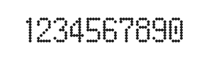 5×9数字点阵字体 ddN59AA1619