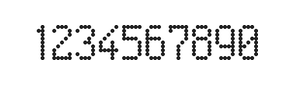 5×9数字点阵字体 ddN59AA1620