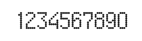 5×9数字点阵字体 ddN59AA1621