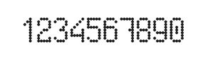 5×9数字点阵字体 ddN59AA1622