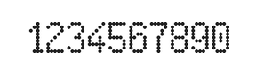 5×9数字点阵字体 ddN59AA1624