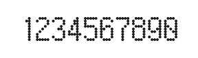 5×9数字点阵字体 ddN59AA1627