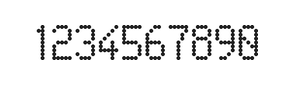 5×9数字点阵字体 ddN59AA1629