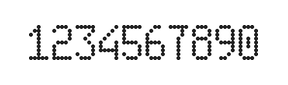 5×9数字点阵字体 ddN59AA1634