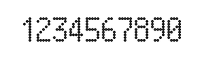 5×9数字点阵字体 ddN59AA1635
