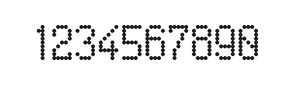 5×9数字点阵字体 ddN59AA1636