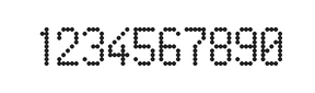 5×9数字点阵字体 ddN59AA1637