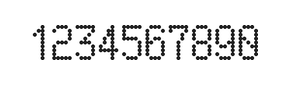 5×9数字点阵字体 ddN59AA1638