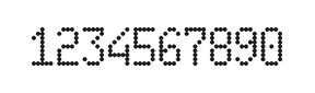 5×9数字点阵字体 ddN59AA1643