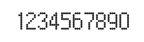 5×9数字点阵字体 ddN59AA1644