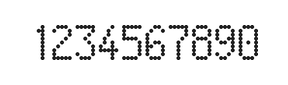 5×9数字点阵字体 ddN59AA1645