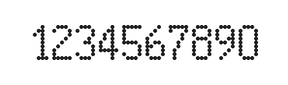 5×9数字点阵字体 ddN59AA1651