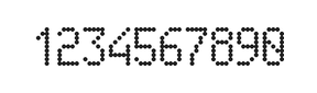 5×9数字点阵字体 ddN59AA1655