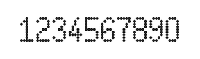5×9数字点阵字体 ddN59AA1656