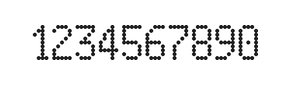 5×9数字点阵字体 ddN59AA1658