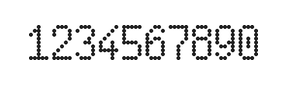 5×9数字点阵字体 ddN59AA1660
