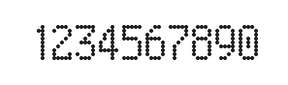 5×9数字点阵字体 ddN59AA1661