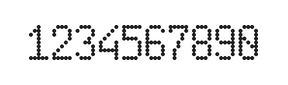 5×9数字点阵字体 ddN59AA1666