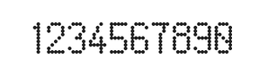 5×9数字点阵字体 ddN59AA1668