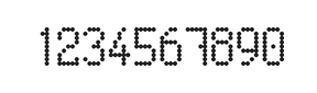 5×9数字点阵字体 ddN59AA1672