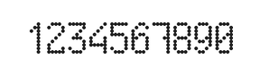 5×9数字点阵字体 ddN59AA1674