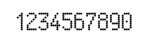 5×9数字点阵字体 ddN59AA1675