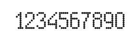 5×9数字点阵字体 ddN59AA1680
