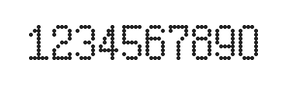 5×9数字点阵字体 ddN59AA1681